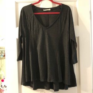 Ellison Charcoal Gray Tunic Top